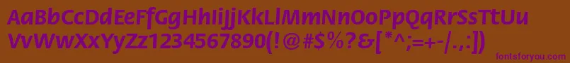FloracttBold Font – Purple Fonts on Brown Background