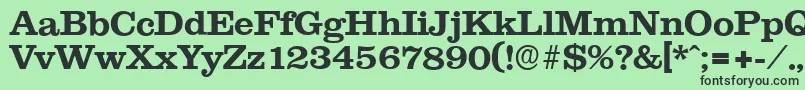 フォントClareserialBold – 緑の背景に黒い文字