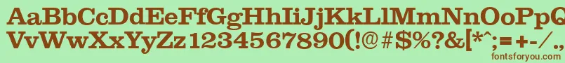 ClareserialBold Font – Brown Fonts on Green Background