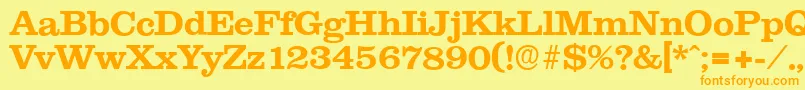 ClareserialBold Font – Orange Fonts on Yellow Background