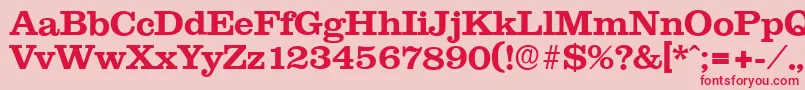 ClareserialBold Font – Red Fonts on Pink Background