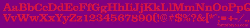 ClareserialBold Font – Red Fonts on Purple Background