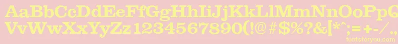 ClareserialBold Font – Yellow Fonts on Pink Background