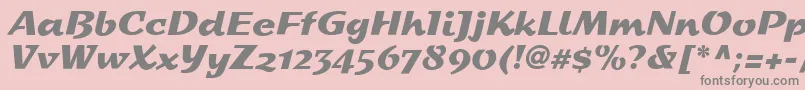 StDash Font – Gray Fonts on Pink Background