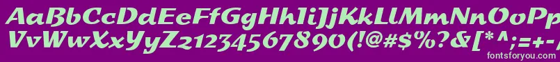 StDash Font – Green Fonts on Purple Background
