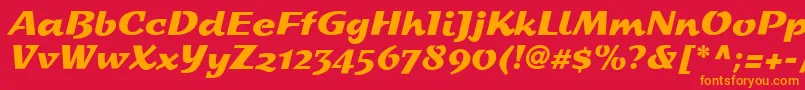 StDash Font – Orange Fonts on Red Background