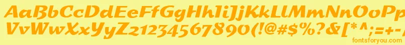 StDash Font – Orange Fonts on Yellow Background