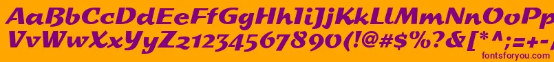 StDash Font – Purple Fonts on Orange Background