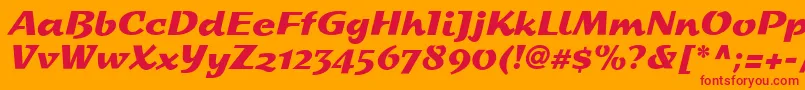 StDash Font – Red Fonts on Orange Background