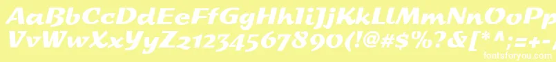 StDash Font – White Fonts on Yellow Background