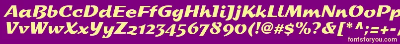 More about StDash Font StDash Font – Yellow Fonts on Purple Background