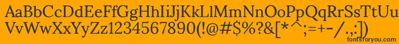SumanaRegular Font – Black Fonts on Orange Background