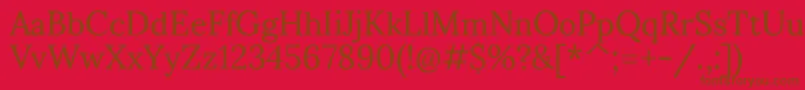 SumanaRegular Font – Brown Fonts on Red Background