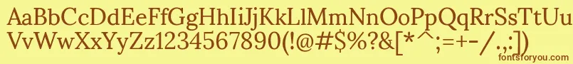 SumanaRegular Font – Brown Fonts on Yellow Background