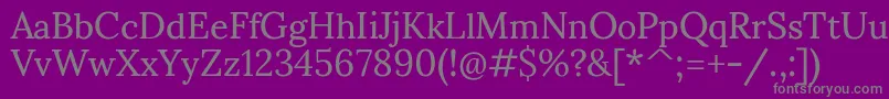 Czcionka SumanaRegular – szare czcionki na fioletowym tle