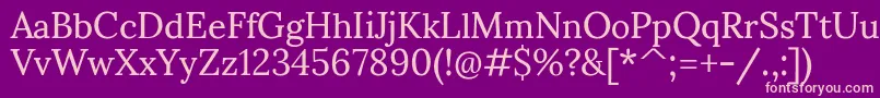 SumanaRegular Font – Pink Fonts on Purple Background