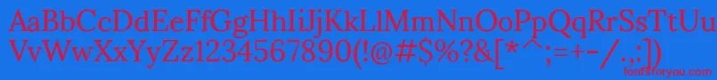 SumanaRegular Font – Red Fonts on Blue Background