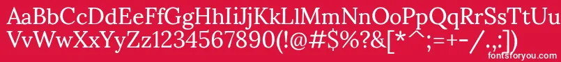 フォントSumanaRegular – 赤い背景に白い文字