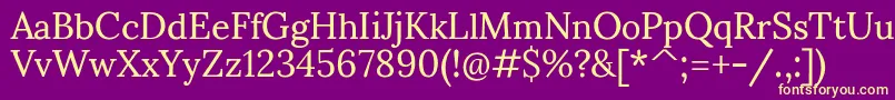 SumanaRegular Font – Yellow Fonts on Purple Background