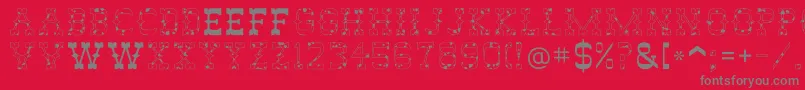 AbileneCow Font – Gray Fonts on Red Background