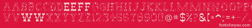 AbileneCow Font – Pink Fonts on Red Background