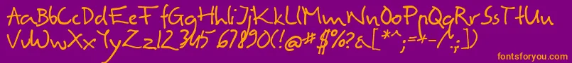 Agatm Font – Orange Fonts on Purple Background