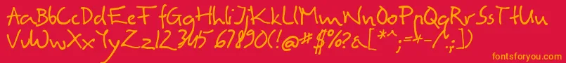 Agatm Font – Orange Fonts on Red Background