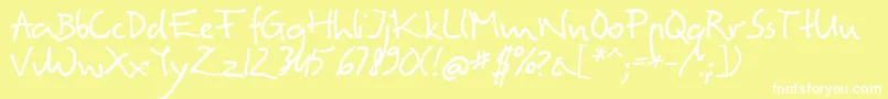 Agatm Font – White Fonts on Yellow Background