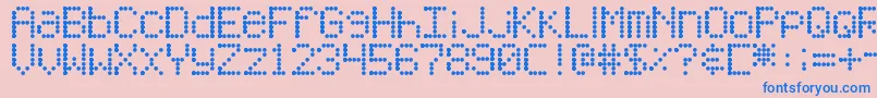 DjbFridayNightLights Font – Blue Fonts on Pink Background