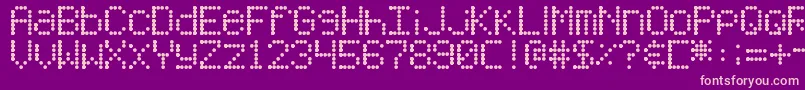 DjbFridayNightLights Font – Pink Fonts on Purple Background