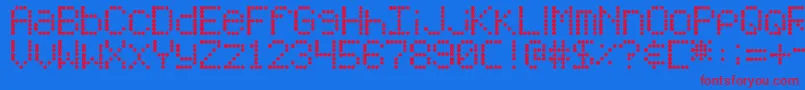 DjbFridayNightLights Font – Red Fonts on Blue Background