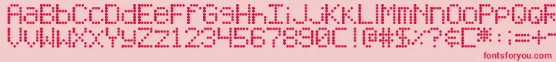 DjbFridayNightLights Font – Red Fonts on Pink Background