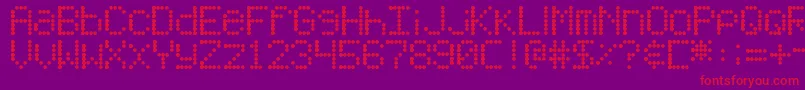Więcej informacji o czcionce DjbFridayNightLights Czcionka DjbFridayNightLights – czerwone czcionki na fioletowym tle