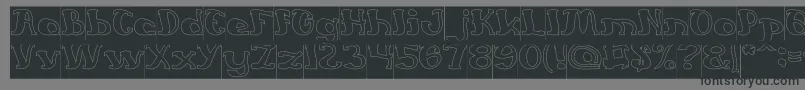 フォントEverlastingSongHollowInverse – 黒い文字の灰色の背景