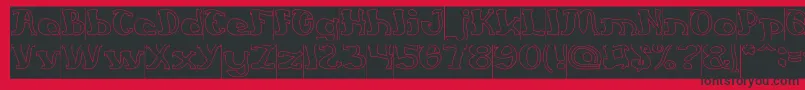 EverlastingSongHollowInverse Font – Black Fonts on Red Background