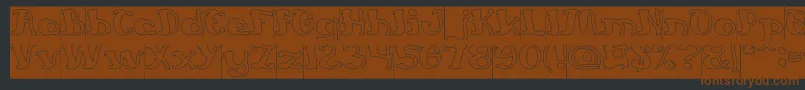 EverlastingSongHollowInverse-fontti – ruskeat fontit mustalla taustalla