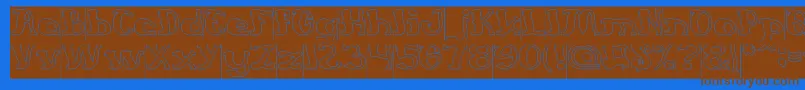 EverlastingSongHollowInverse Font – Brown Fonts on Blue Background