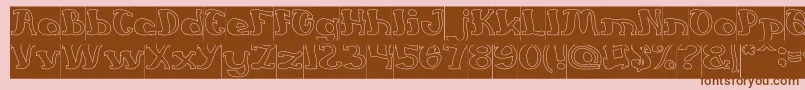 EverlastingSongHollowInverse Font – Brown Fonts on Pink Background