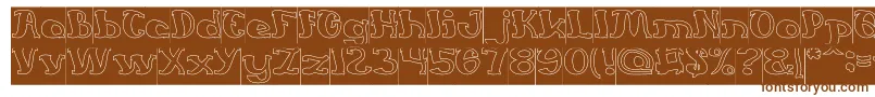 Шрифт EverlastingSongHollowInverse – коричневые шрифты на белом фоне