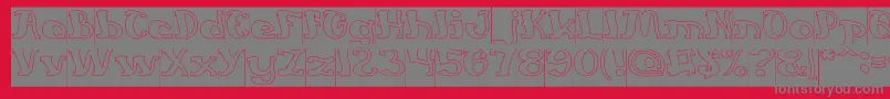 EverlastingSongHollowInverse Font – Gray Fonts on Red Background