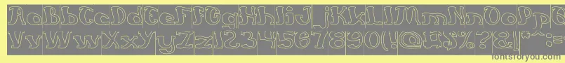 EverlastingSongHollowInverse Font – Gray Fonts on Yellow Background