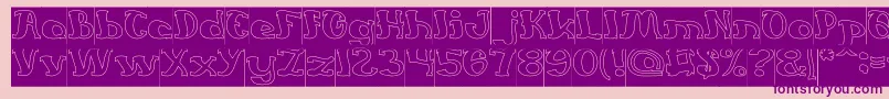 EverlastingSongHollowInverse Font – Purple Fonts on Pink Background