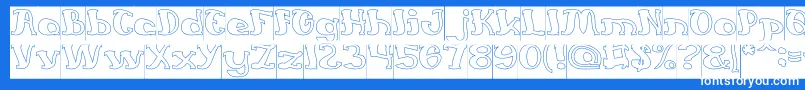 EverlastingSongHollowInverse Font – White Fonts on Blue Background