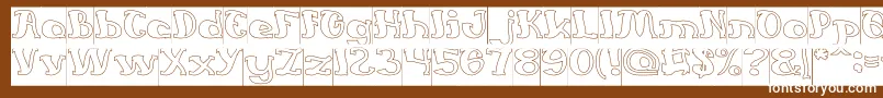EverlastingSongHollowInverse Font – White Fonts on Brown Background