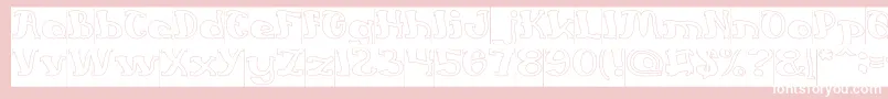 EverlastingSongHollowInverse Font – White Fonts on Pink Background