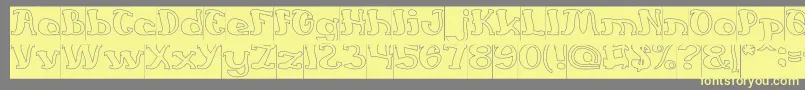 EverlastingSongHollowInverse Font – Yellow Fonts on Gray Background