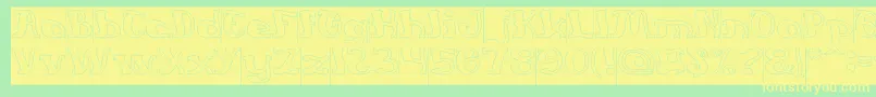 EverlastingSongHollowInverse Font – Yellow Fonts on Green Background