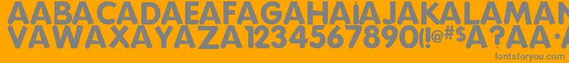 SillyPooPoo-Schriftart – Graue Schriften auf orangefarbenem Hintergrund