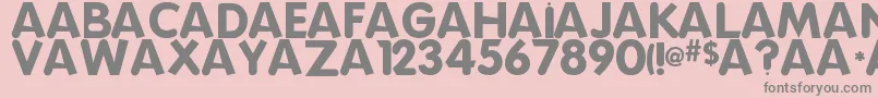 SillyPooPoo-Schriftart – Graue Schriften auf rosa Hintergrund