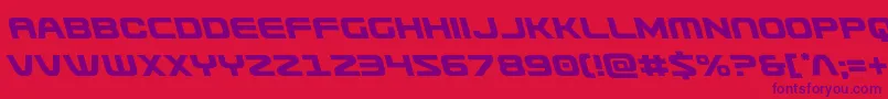 Usuzileft Font – Purple Fonts on Red Background